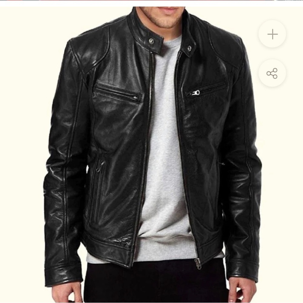 Billabong Black Leather Moto jacket. 💯 leather Distressed L